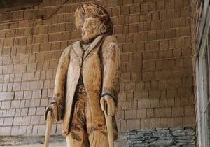 crockett maples wooden statue